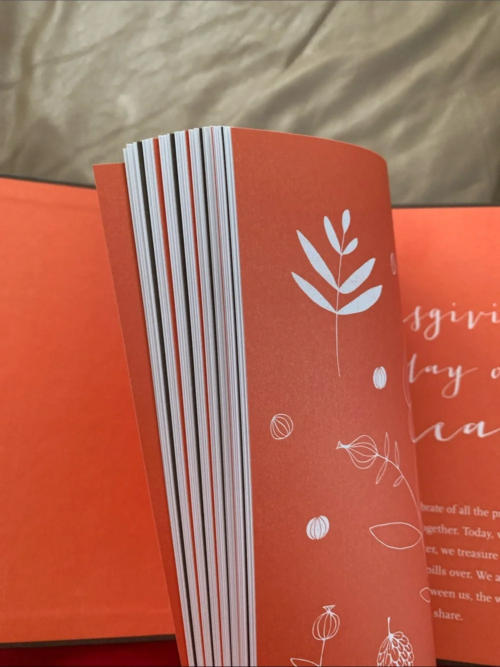 Giving Thanks Holiday Guest Journal — Brown with Gold Foil Accents